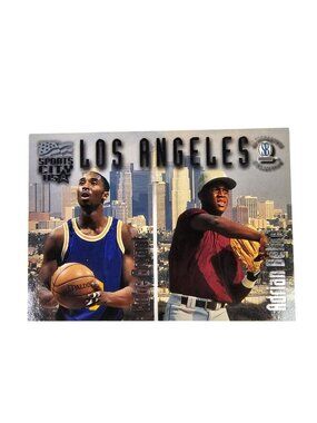 1997 Score Board Autographed Collection LA Kobe Bryant / Adrian Beltre #SC6
